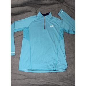 Under Armour Run All Season Gear 1/4 Zip Teal Blue Pullover Shirt Med Women’s